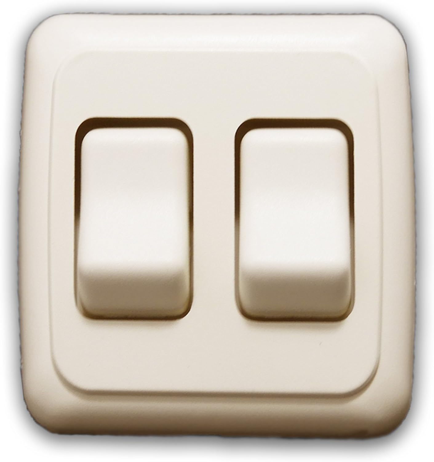 American Technology Components Double SPST On-Off Switch with Bezel, 12-Volt, for RV, Trailer, Camper (White): Automotive
