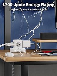 DEPOW Power Strip Tower with USB-C, Small Surge