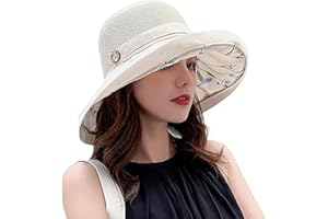 KORHLEOH Summer Mesh Sun Hats for Women UV Protection Wide Brim Packable Beach Bucket Hat