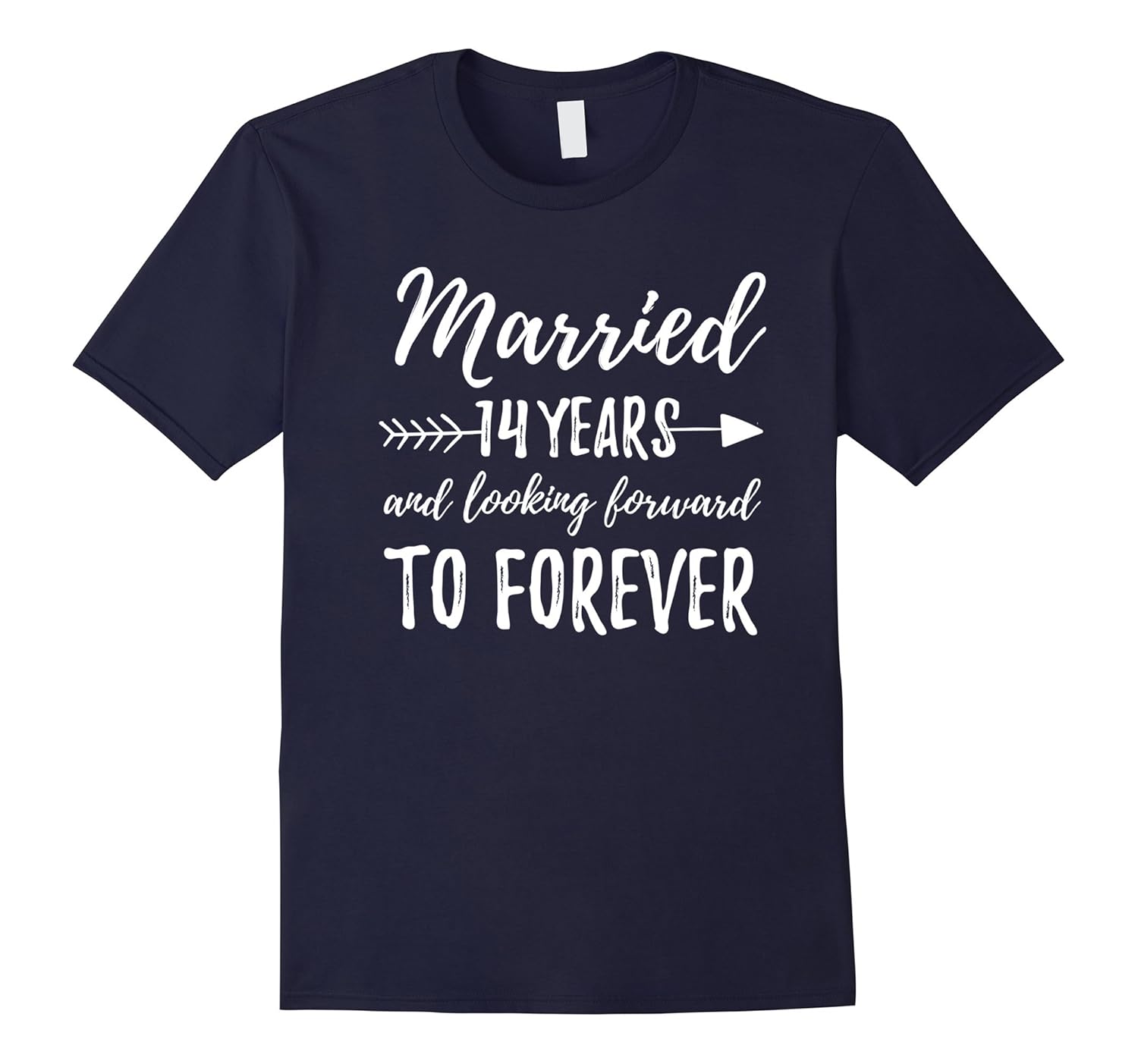 Fourteen 14 Year Wedding Anniversary | Married Gift Tee-Rose