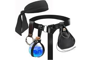 KOTORA Renaissance Costume Accessory Belt Pouch Purse Potion Bottle Belt Waist Set Retro Medieval Festival Ren Faire