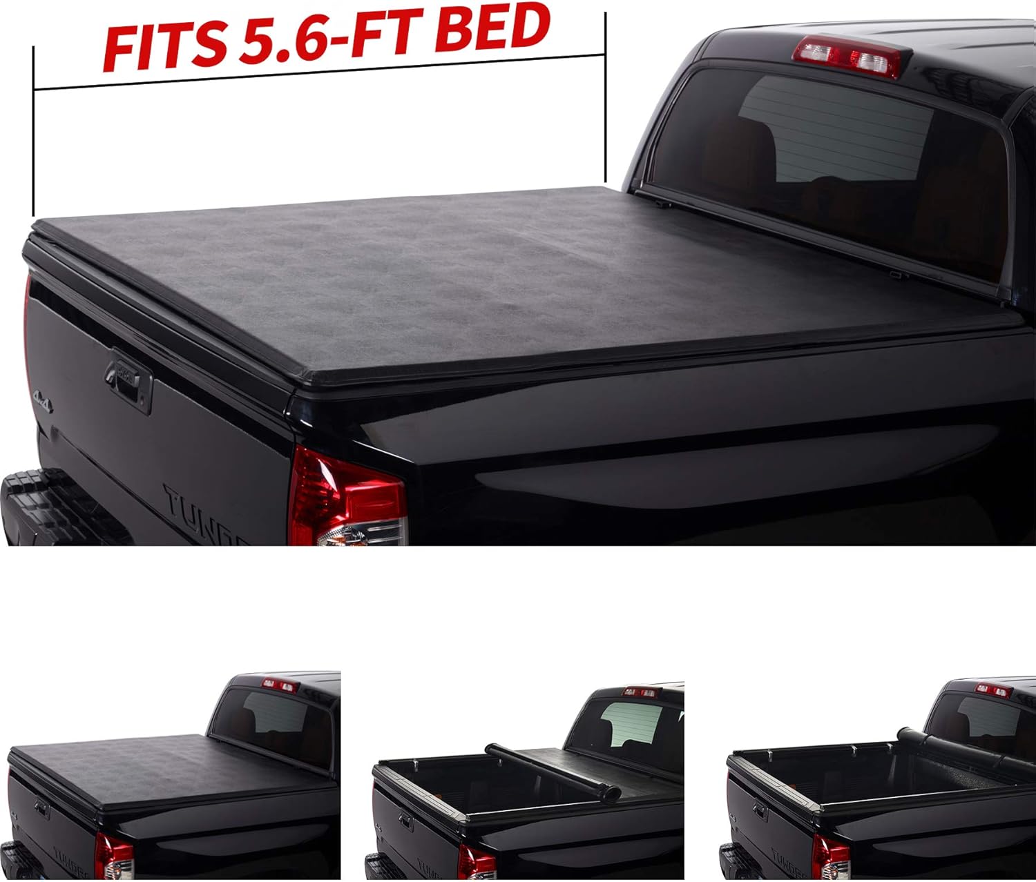 Amazon Com North Mountain Soft Vinyl Roll Up Tonneau Cover Clamp On No Drill Top Mount Assembly W Rails Mounting Hardware Compatible With 15 20 F150 Pickup 5 6ft Styleside Bed Not For Stepside Bed Automotive