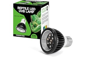 REPTITRIP UVB Light for Reptiles, UVB Bulb 5W 5.0 UVB LED Lamp, Reptile Light Bulb, Provide Sufficient UVB Exposure for Tropical Spices-Not Heat Lamp