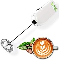 Powerful Battery Operated Handheld Milk Frother Foam Maker for Lattes, Whisk Drink Mixer for Coffee, Mini Foam Maker for Capp