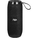 Hopjuery Small Portable Bluetooth Speaker, 10W Loud Stereo Sound, Small Wireless Speaker for Outdoor, TWS Pairing, BT5.3, Home/Party/Outdoor/Beach (Black)