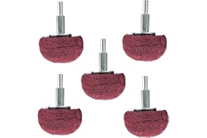 BANMO ABRASIVE 5PCS Non Woven Abrasive Buffing Wheels Polishing Wheel Drill Attachment Set, 2 Inch Scouring Pads Abrasive Mushroom Wheel Polishing Wheel with 1/4" Shank for Polishing Scrubbing and Cleaning Surface