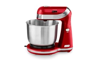 DASH Stand Mixer (Electric Mixer for Everyday Use): 6 Speed Stand Mixer with 3 qt Stainless Steel Mixing Bowl, Dough Hooks & 