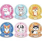Greencian 60 Pcs Cat and Dog Theme Paper Plates 7" Disposable Heavy Duty Cartoon Kitten Puppy Dessert Plates Cute Paw Pet Animal Party Tableware Set for Kids Birthday Baby Shower Party Decorations