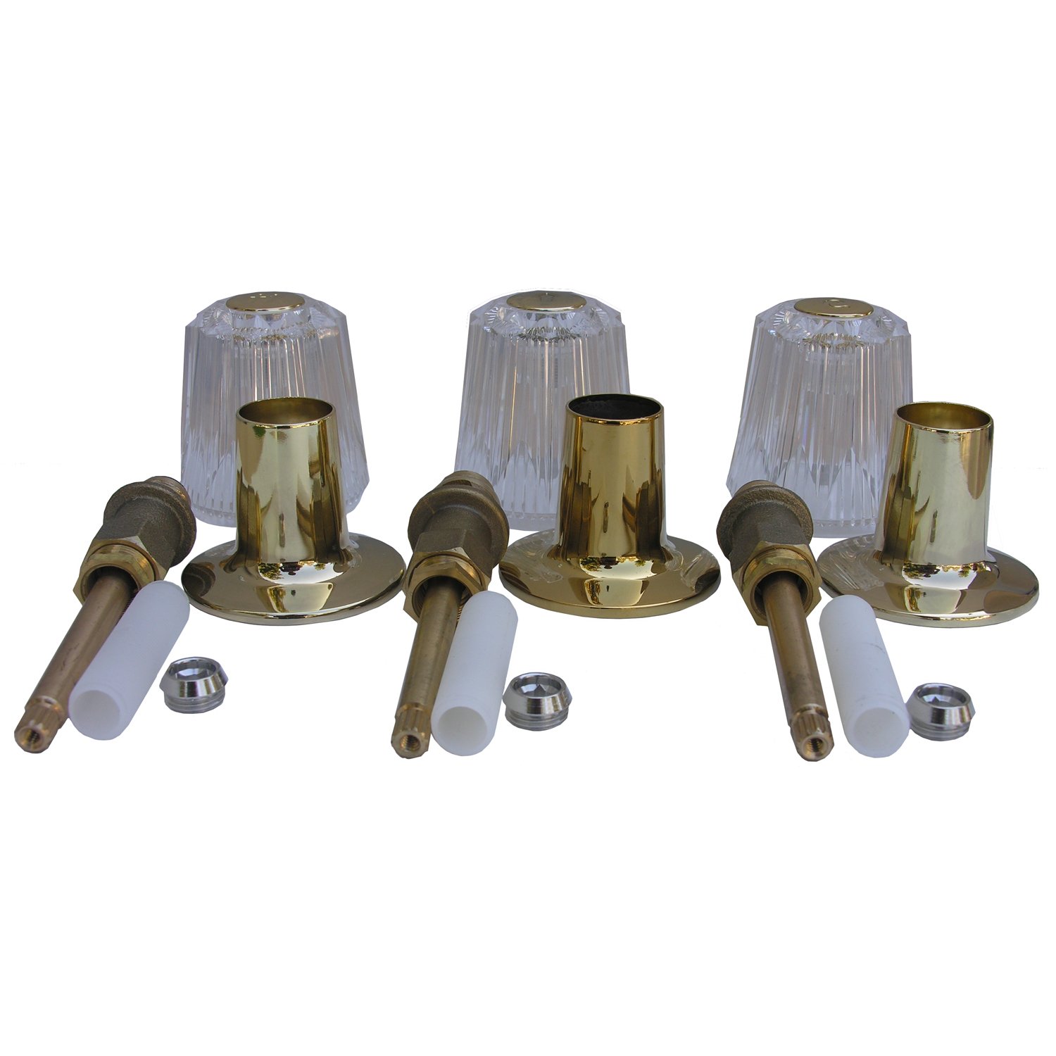 LASCO 019459 Price Pfister Windsor Series 3 Valve Tub and Shower Trim Set Plastic Handles