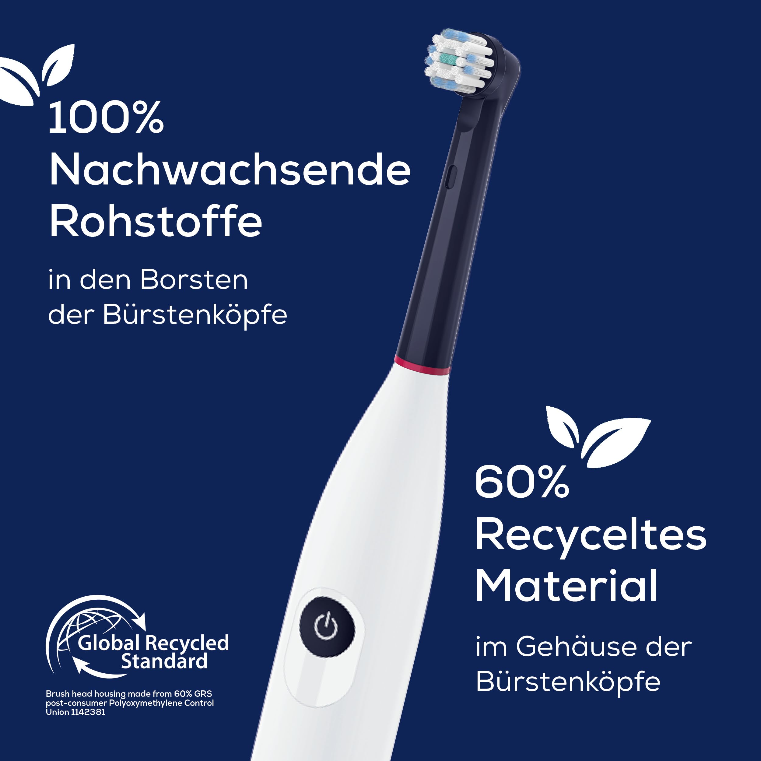 Beurer TB Sensitive Eco Aufsteckbürsten für elektrische Zahnbürste, 4 Bürstenköpfe kompatibel mit Oral-B, Borsten aus 100% nachwachsenden Rohstoffen, effektive Zahnreinigung, Härtegrad Weich 4