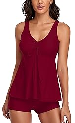 Omichic Modest Tankini Swimsuits for Women Two