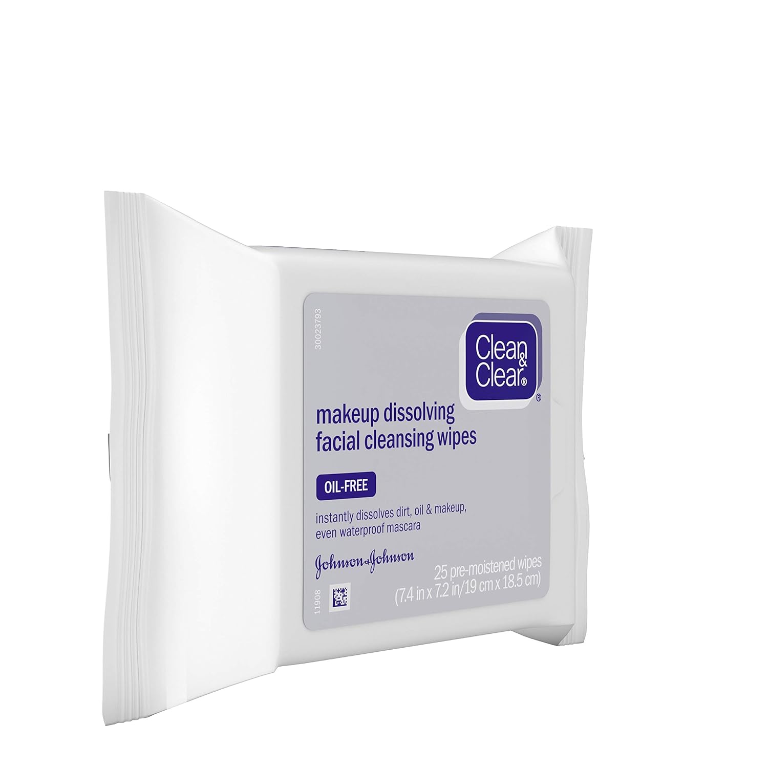 Clean & Clear Oil-Free Makeup Dissolving Facial Cleansing Wipes to Remove Dirt, Oil, Makeup & Waterproof Mascara, 25 ct.: Beauty