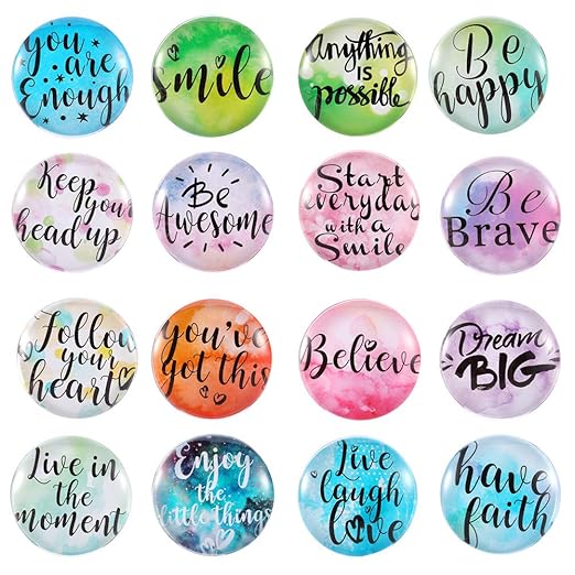 Tanersoned 16Pcs Imanes de Nevera de Vidrio Magnetica, Imanes de ...