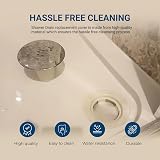 Rubigo Shower Drain Cover 90mm 115mm Chrome with Hair Catcher White Base view 5