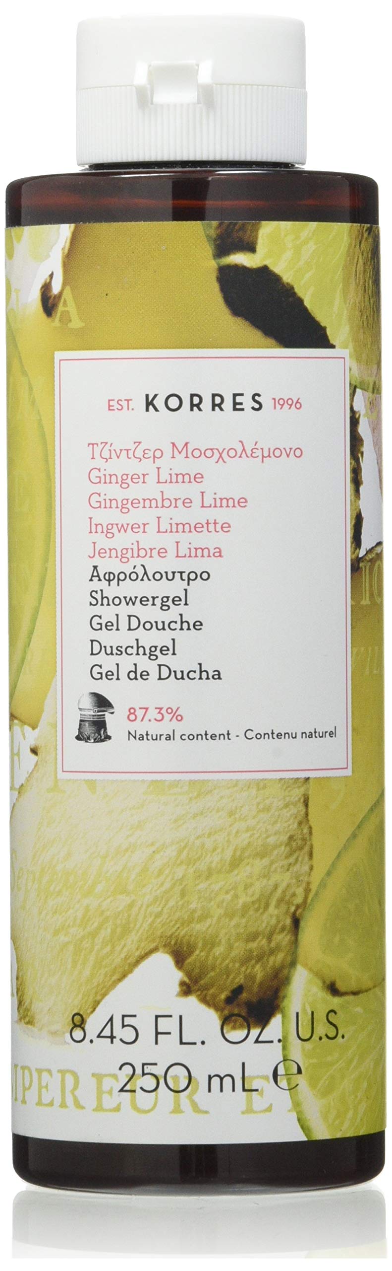KORRES Natural Ginger Lime Shower Gel, Vegan