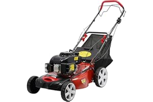 HASANEN Self Propelled Gas Lawn Mower, 140cc 4-Stroke 4000W 20.5 in High Wheel FWD Lawnmower Gas Walk Behind Handle Lawn Mower with 60L/15.85gallon Capacity Bag &8 Position Height Adjustable for Lawn Weeding