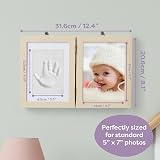 Chuckle Baby Hand and Footprint Kit Premium Pine Frame 5x7 Air-Drying Clay view 3