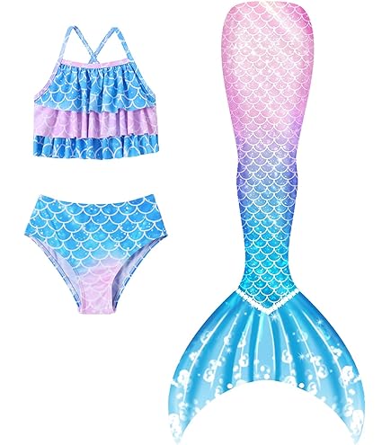 Mermaid Swim Gear Swimming Flippers Comfortable Adjustable Dress Up
