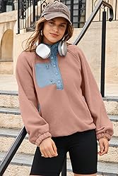 Dokotoo Womens Sweatshirt Fuzzy Sherpa Fleece Color