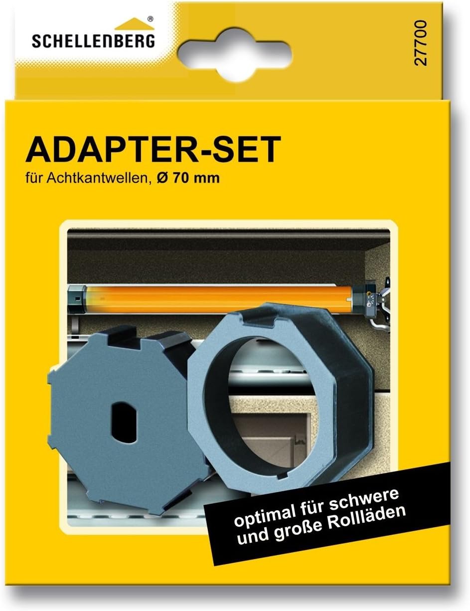Schellenberg 27700 Adapter for 70s Octagonal Shaft, Yellow