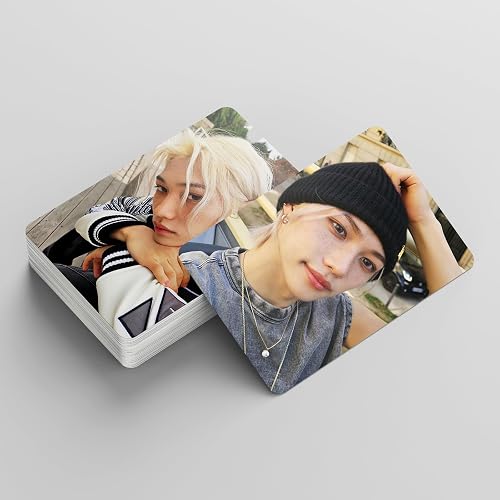 Pack Stray Kids Felix - 55 Cartes Photos + 72 Autocollants - Collection Fan Kpop - Qualité HD