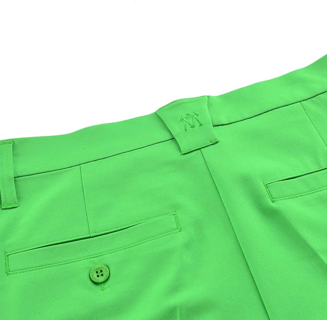 Lesmart Men's Golf Pants Lightgweight Stretch Relaxed Fit Pants Flat Front Classic Pants: Clothing