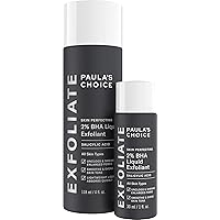 Paula's Choice Skin Perfecting 2% BHA Liquid Salicylic Acid Exfoliant Duo, Gentle Exfoliator for Blackheads, Large Pores…