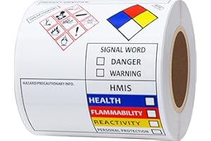 Aleplay SDS OSHA Data Labels for Chemical Safety 3×4 Inch MSDS Stickers with GHS Pictograms HMIS & Hazard Compliant Secondary