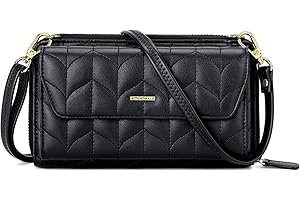 nuoku Wallets for Women Crossbody Credit Card Slots Clutch Purse with RFID Blocking Large Capacity Wristlet, Black2