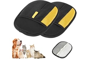 APRYEW Pet Hair Removal Glove for Cats & Dogs, 2025 New Pet Hair Remover Electrostatic Gloves Pet Hair Remover Glove for Couch, Furniture, Carpet, Curtain, Washable Reusable Animal Fur Removal Tool (2PCS)