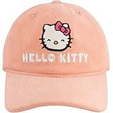 Hello Kitty Dad Hat, Adult Women's Cotton Baseball Cap with Curved Brim, Pink, One Size