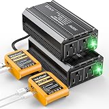 2PCS 300W Power Inverter 20V to 110V Compatible With Dewalt: VoLtTech Portable Battery Inverter Phone Charger Adapter with 2 AC Outlet & 2 USB Ports for Car, Vehicles, Laptop, Computer, Tools, Camping
