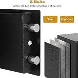 Youyijia Safe Box 23x17x17cm Small Safe with 3 Keys for Home Office view 7