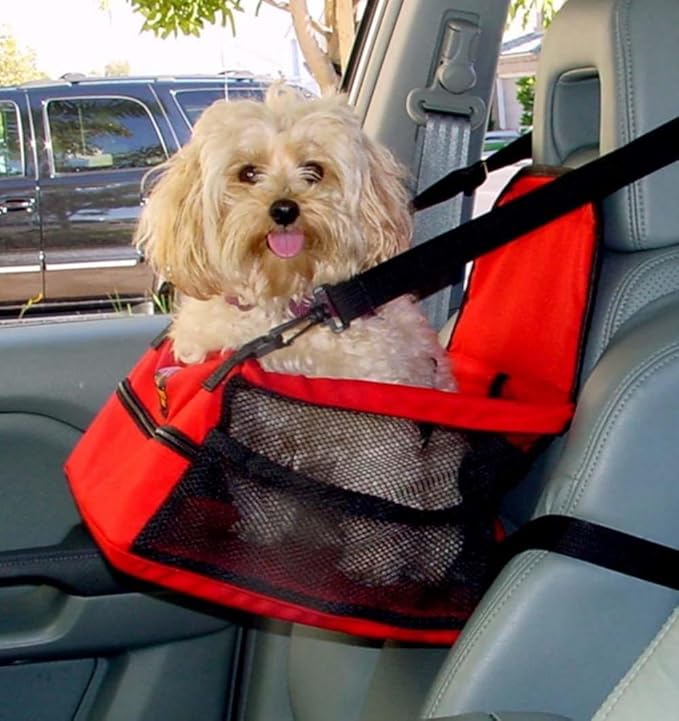 Easy to fit Car Booster seat for Dogs up to 10lbs (small). Helps to