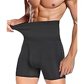 Trinorla Mens Shapewear Compression Shorts High Waist Tummy Control Underwear for Belly Fat Slimming Body Shaper Boxer Briefs