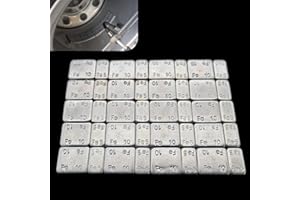 Arwrilt 40 PCS Wheel Weights, 2 Size Adhesive Stick on Wheel Weights, Galvanized Tire Balance Weights, Universal Wheel Balancing Weights for Cars Trucks SUVs Wheel Balance (Gray)