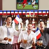 AhfuLife 15 Pcs France Flags on Sticks 14x21cm 30cm Pole Party Decor view 4