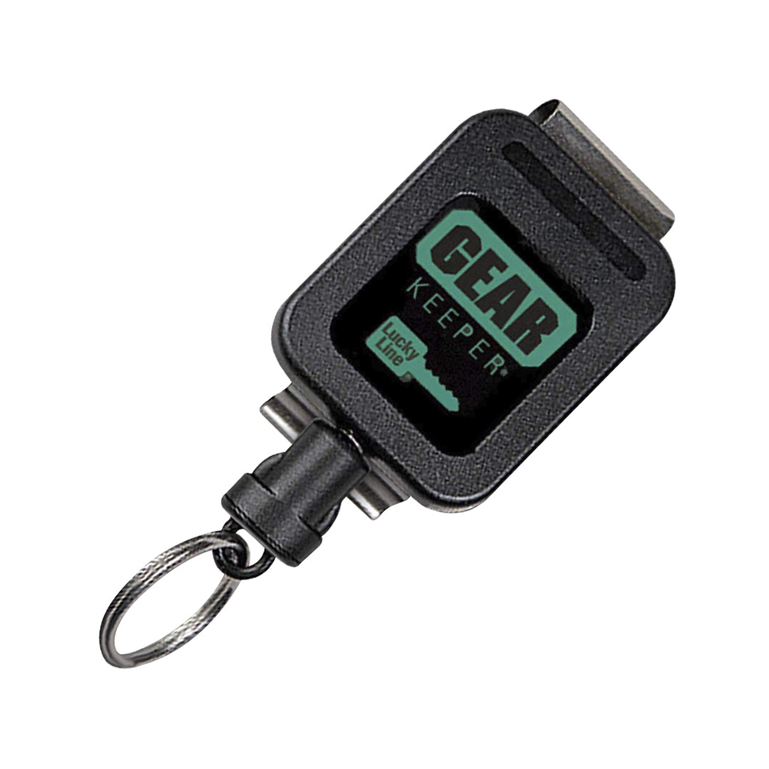 Lucky Line Medium Force Gear Keeper, Industrial Strength Key Retractor with 36" Kevlar Cord, Clip-On, 1 per Pack (47201), Black, Medium Force - Holds 7-14 Keys or 6 oz