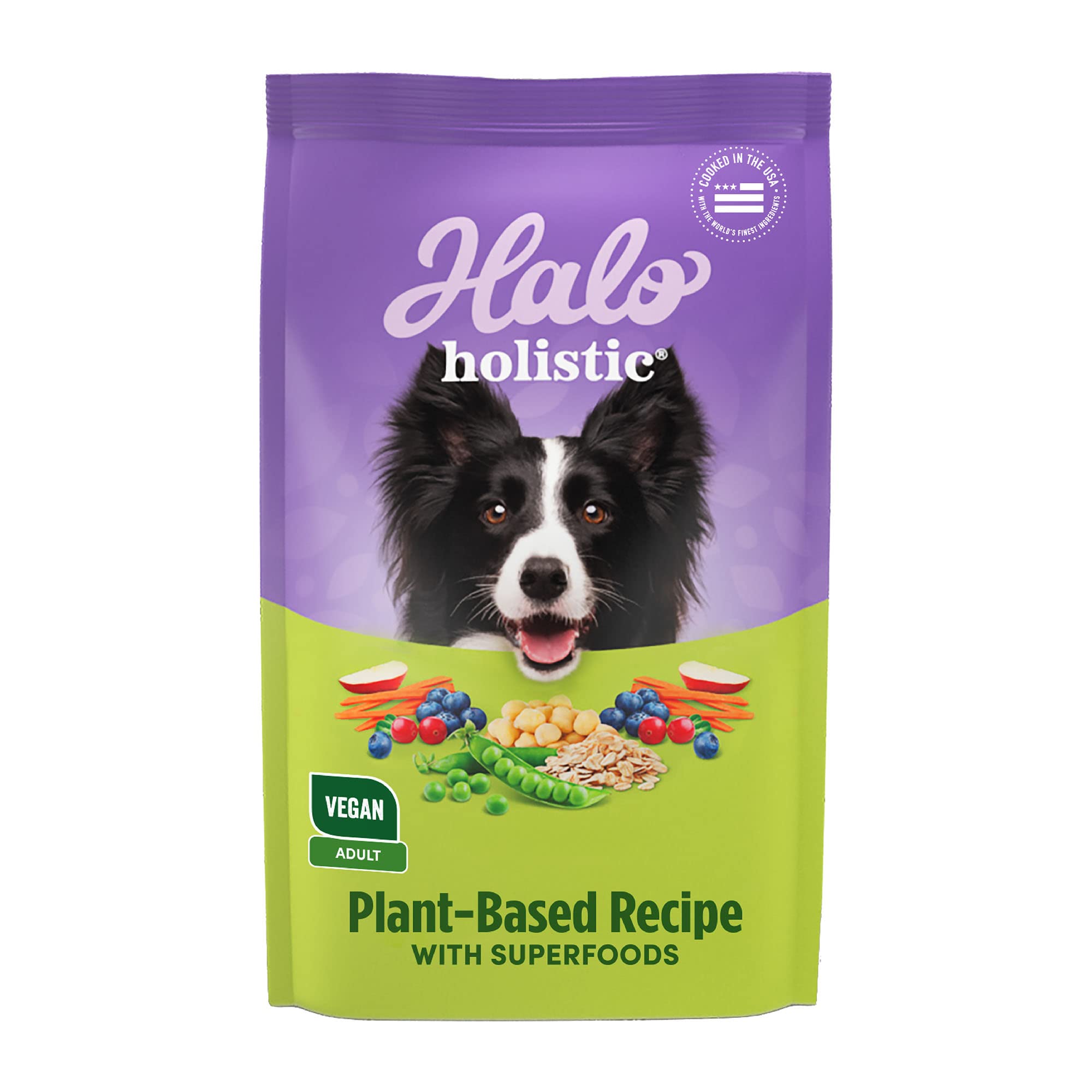 Photo 1 of **EXP 07/2025**Halo Holistic Adult Dog Vegan Plant-Based Recipe with Superfoods 3.5 lb Bag