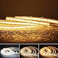 MALIIGAZA IP68 Waterproof COB LED Strip Light Bar 24V, 16.4FT CRI>90 480LEDs, 3000K Warm White Super Bright LED Tape for Outdoor Bathroom Swimming Pool Decoration (DC24V, Without Power Supply)