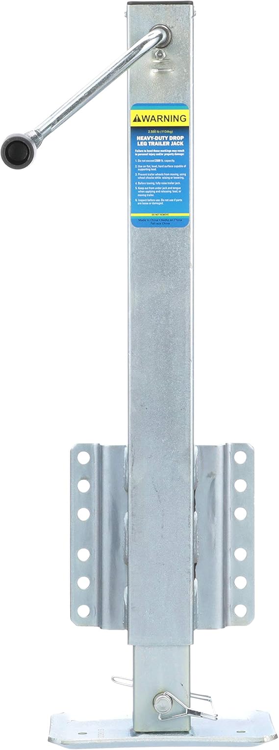 Seachoice 52051 Drop Leg Trailer Jack, Heavy Duty, Fixed Mount Jack
