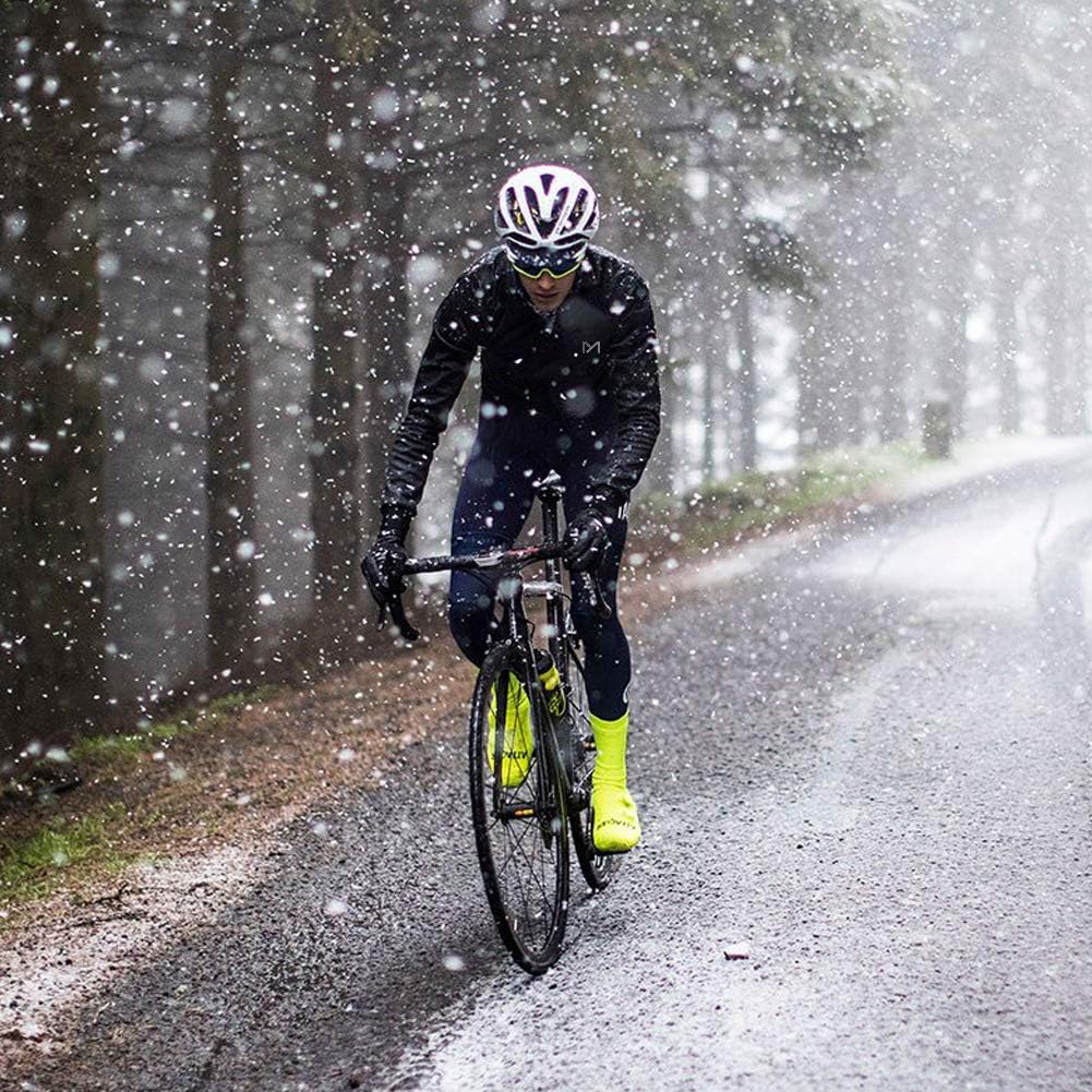 Men’s Winter Thermal Cycling Jackets, Windproof Breathable Fleece Bike Jerseys, Bicycle Softshell Shirt Long Sleeves Coat (Black, chest 44.09", Large): Clothing