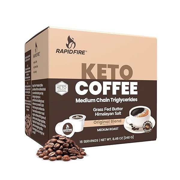 RAPIDFIRE ORIGINAL FLAVOR HIGH PERFORMANCE KETO COFFEE PODS,...