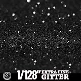 LEOBRO Black Glitter Powder 150g 1/128in Fine Glitter for Crafts Resin Tumbler view 3