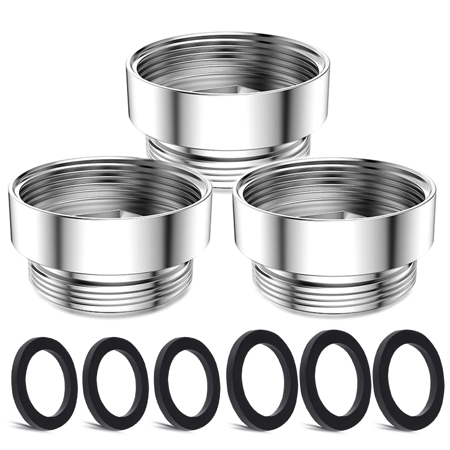 3 pcs Faucet Adapter Kit, CNYMANY Male M22mm to Female M24mm Kitchen Aerator Adapter Set Sink Faucet Adapter Connecting Garden Hose Water Filter Standard Hose via Diverter