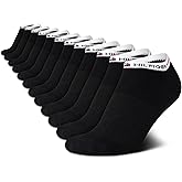 Tommy Hilfiger Womens No Show Socks -12 Pack Cotton Blend Lightweight Athletic Performance Cushioned Running Socks for Women