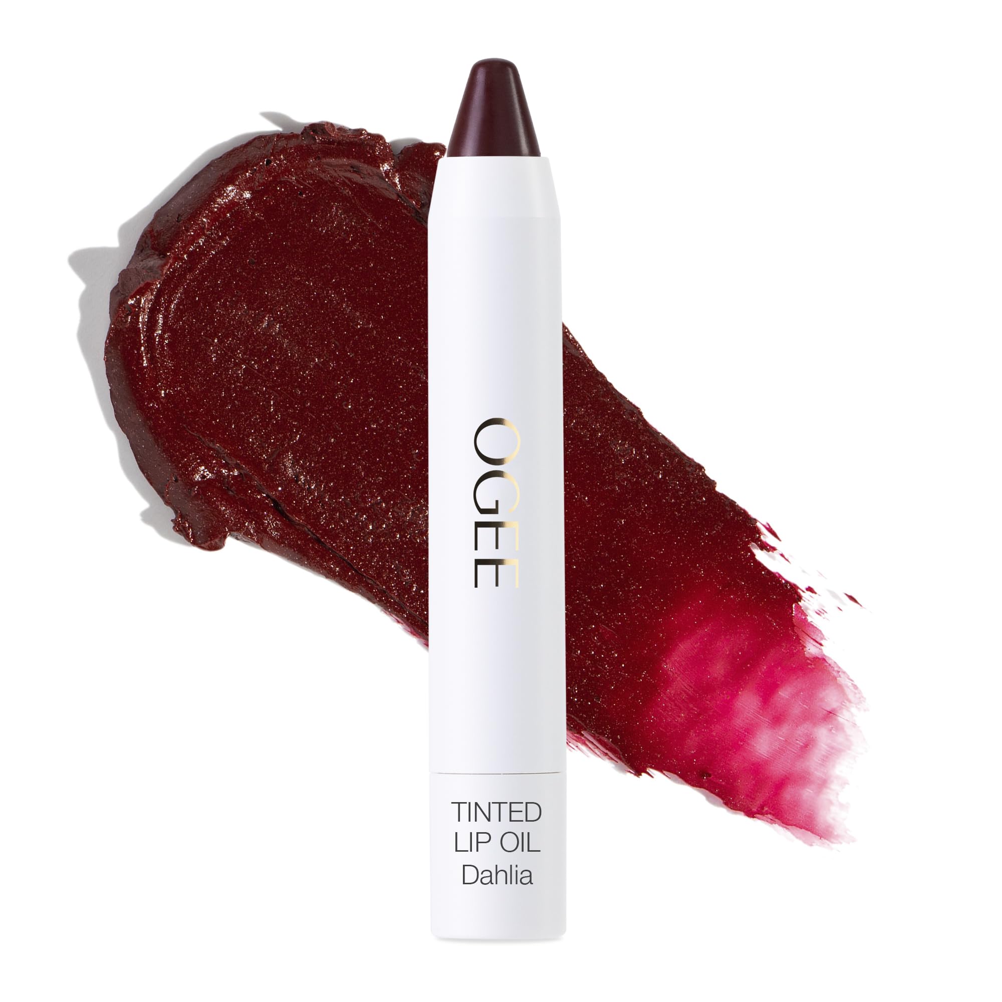 Photo 1 of Ogee Tinted Sculpted Lip Oil - Lip Stain Made with 100% Organic Coconut Oil, Jojoba Oil, and Vitamin E - Best as Lip Balm, Lip Color or Lip Treatment - DAHLIA