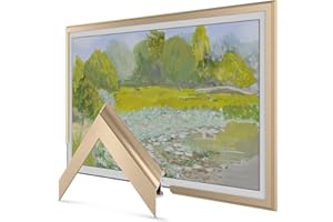 FRAME MY TV Pale Gold Scoop 65" Alloy Deco TV Frame - Compatible ONLY with Samsung The Frame TV and Pro TVs (Fits 2021-2025, LS03A, LS03B,LS03C,LS03D,LS03FA,LS03FW)