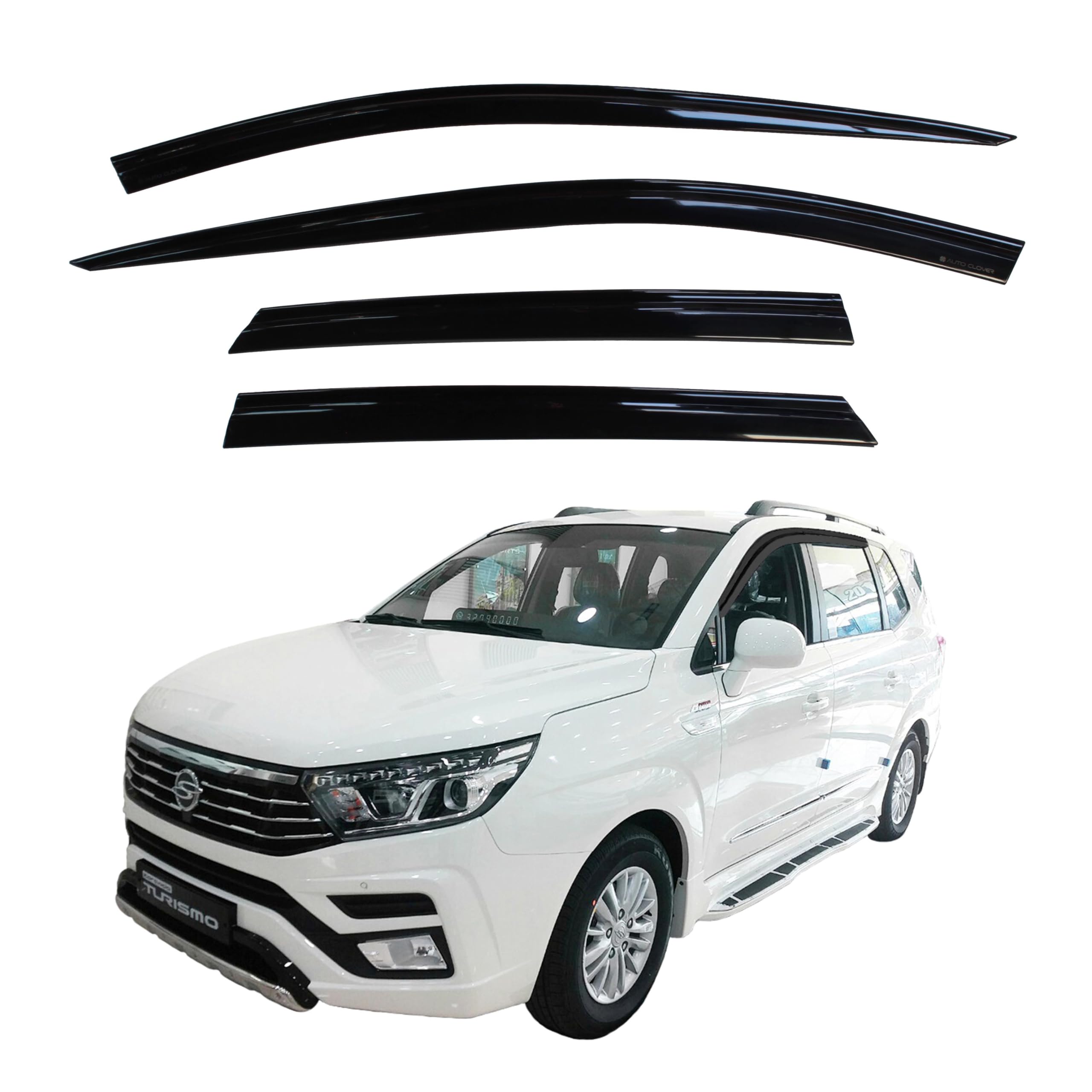 AUTO CLOVER Wind Deflectors Set for Ssangyong Turismo 2013+ (4 pieces)