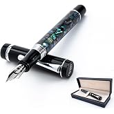 Conklin Duragraph Fountain Pen Abalone Nights - Flex Nib, Dynamic Writing Tool with Exquisite Abalone Finish